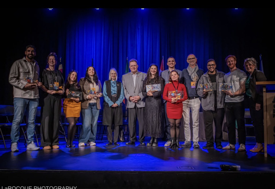 LITF 2026 JesterFish Award winners on stage at the Astor Theatre